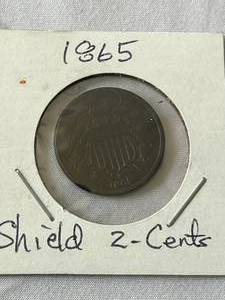 lot 82 image: 1865 Shield 2-Cent Coin