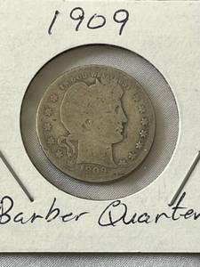 lot 93 image: 1909 Barber Quarter