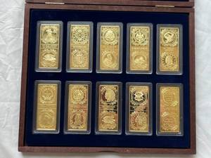 lot 101 image: Million Dollar Set of 24K Gold Plated Ingots