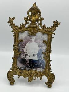 lot 113 image: Antique French (1850-1899) Rococo Gilded Ornate Metal Picture Frame