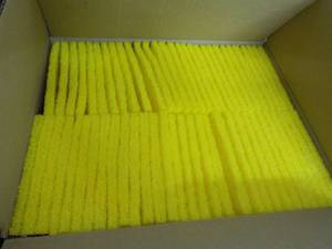 60 - 3 x 5 Yellow Scrubbing Pads...