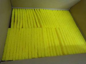 60 - 3 x 5 Yellow Scrubbing Pads...