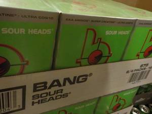 6 - 4 packs Bang Sour Heads...