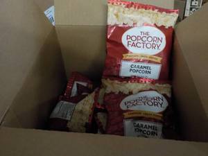 Box of The Popcorn Factory 2 oz Bag...