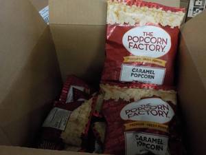 Box of The Popcorn Factory 2 oz Bag...