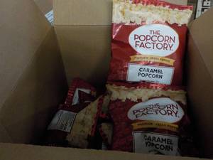 Box of The Popcorn Factory 2 oz Bag...