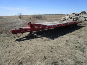 lot 13 image: 2000 Custom 102x28 Tilt Bed Equipment Trailer