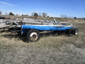 lot 63 image: Bus Frame wMisc. Lumber & Pool Cover