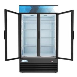 Koolmore�MDR-2GD-35C 45 Commercial Glass 2 Door Display Refrigerator Merchandiser - Upright Beverage Cooler With Led Lighting - 35 Cu. Ft, Black UPC 810019861529