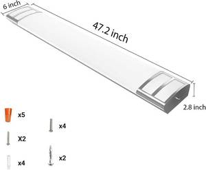 ANTLUX 4ft LED Flush Mount Linear Lights 40W 4500lm  4000K, 4 Foot led Ceiling Light  2 Pack