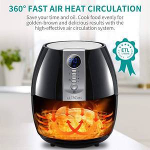 Ultrean Air Fryer, 4.2 Quart (4 Liter) Electric Hot Airfryer Oven Oilless Cooker with LCD Digital Screen and Nonstick Frying Pot