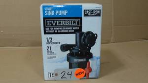 Everbilt  13 HP Utility Sink Pump Model #  LTS250A  UPC Code #  6948217020081