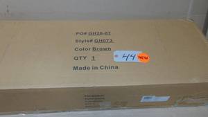 Urbanne Industrial Aged 3-Tiered Wood Print MDF and Metal Pipe Floating Wall Shelf Model #  GH073  UPC Code #  812743023570