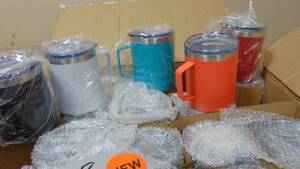 25 Pack Mixed Colors 12 oz Double Wall Mug