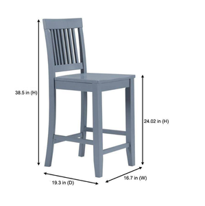 StyleWell  Scottsbury Dust Blue Wood Counter Stools with Slat Back (Set of 2)  Model #  DC 2004 CTR-S-B  UPC Code #  4897070970847