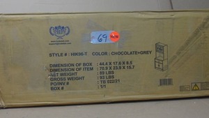 Kitchen Chocolate-Grey Cabinet with 1-Drawer Plus Space for Microwave Model #  HIKF96 CHOCO-GREY  UPC Code #  810179030223