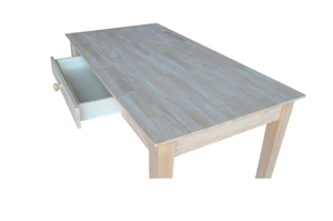 48 in. Rectangular Unfinished 1 Drawer Writing Desk with Solid Wood Material Model #  OF-41  UPC Code #  727506009374