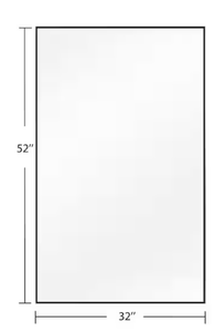 NEUTYPE  51 in. x 31 in. Large Modern Rectangle Metal Framed Bathroom Vanity Mirror  Model #  JJ00940AAF  UPC Code #  8711281069748