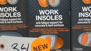 4 Pair  ACE Work Insoles Anti-Fatigue Support for Concrete, Size Small 051131222717