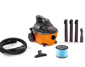 RIDGID 4 Gallon 5.0 Peak HP Portable WetDry Shop Vacuum with Fine Dust Filter, Locking Hose and Accessories Model # WD4070 UPC Code # 648846003399