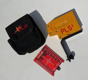 lot 4 image: PLS3 3-Point Red Beam Laser Level PLS-60523 by Pacific Laser Systems.
