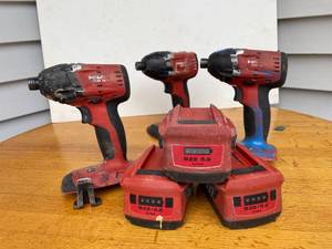 lot 33 image: Lot of 3 Hilti SD 4500-A18 Tools with batteries.