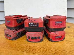 lot 36 image: Lot of 6 Hilti Batteries.