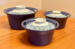 Three Piece Vintage Figgjo Tor Viking Covered Casserole Set