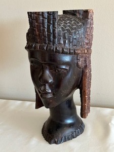 Striking Carved Wooden Head