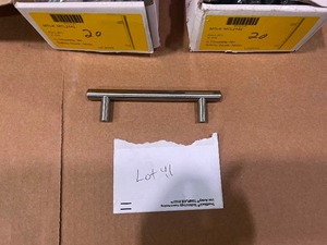 LOT OF 30 BRUSHED NICKEL BAR PULLS