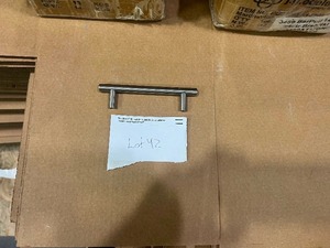 LOT OF 100 BRUSHED NICKEL BAR PULLS  4 CENTER TO CENTER