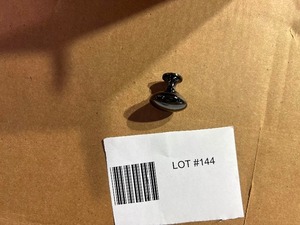LOT OF 200 BLACK BRUSHED NICKEL KNOBS