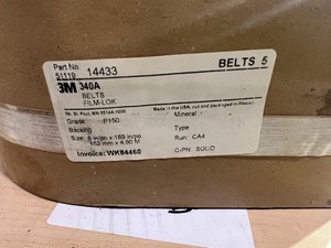 LOT OF 10       3M 6X189 P150 GRADE SAND PAPER BELTS