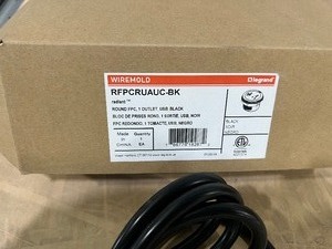 LEGRAND ROUND FPC, 1 OUTLET, 1 USB ELECTRICAL CONNECTION  MODEL RFPCRUAAC-BK