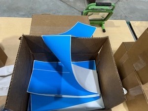 8000 BLUE LABELS 4 X 11 TT PERF & HORIZONTAL FACE SPLIT  8 FANFOLD