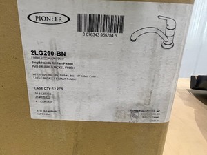 LOT OF 12 PIONEER SINGLE HANDLE KITCHEN FAUCETS BRUSHED NICKEL FINISH