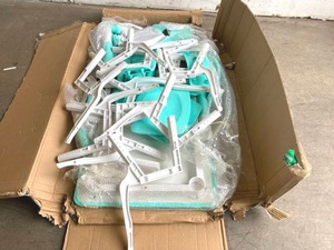 lot 82 image: Arlopu Mint Green Big Kids Adjustable Height Study Table and Chair Set