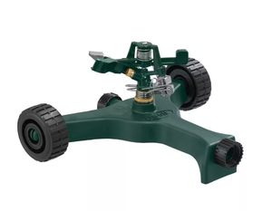 lot 22 image: Wholesale Pallet of Orbit 20,106 sq. ft. Zinc Impact Sprinkler with Plastic Wheel Base
