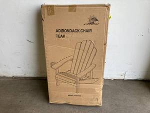 lot 100 image: Plastic Adirondack Chair in Teak
