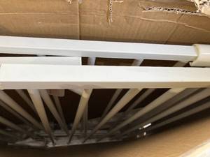 lot 131 image: WAOWAO White Metal Extra Tall and Wide Baby Gate