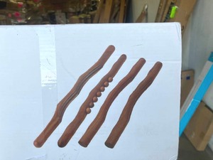 lot 158 image: Dawnhua Set of Four Wooden Scraping Stick Muscle Relaxation Massage Tool