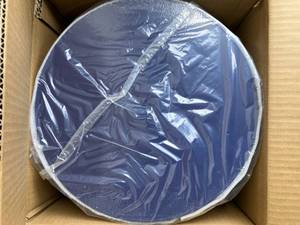 lot 184 image: Hampton bay 19.5 in. H Twilight Blue Metal Round Outdoor Side Table