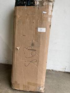 lot 214 image: Ameriwood Home Edgewood Black Fireplace TV Stand for TVs up to 55 inches