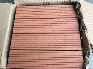 lot 221 image: Courtyard Casual 1 ft. x 1 ft. Composite Deck Tile in Brown (9-Piece)
