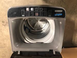 1.38 cu. ft. Full-Automatic Smart Home Top Load Washer, Washing Machine with Drain Pump, 17.7 lbs 10 Wash Program-Grey by JEREMY CASS   Customer Returns See Pictures