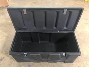 17.25 in. x 19 in. x 44 in. Matte Black Plastic All-Purpose Truck Tool Box Chest by Buyers Products Company Customer Returns See Pictures