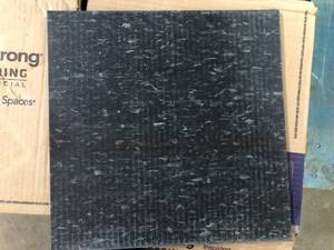 Pallet ofArmstrong Flooring  Imperial Texture VCT 12 in. x 12 in. Classic Black Standard Excelon Commercial Vinyl Tile (45 sq. ft.  case)  (12 Boxes)   Customer Returns See Pictures