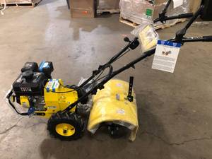 Champion Power Equipment  19 in. 212cc 4-Stroke Gas Garden Counter Rotating Rear Tine Tiller with Self-Propelled Agricultural Tires  Customer Returns See Pictures