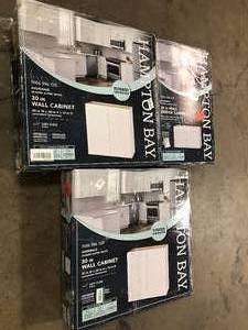 Lot of Assorted Wall Cabinets by Hampton Bay Customer Returns See Pictures