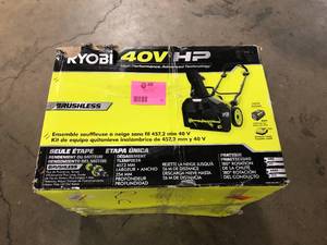 40V HP Brushless 18 in. Single-Stage Cordless Electric Snow Blower with 6.0 Ah Battery and Charger by RYOBI  Customer Returns See Pictures